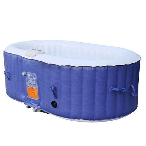 ZACHVO 120 Volt 2 - Person 100 - Jet Oval Inflatable Hot Tub in Blue