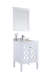 Mediterraneo 24" White Bathroom Vanity with Countertop