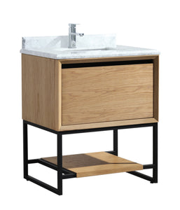 Alto 30" California White Oak Bathroom Vanity with Countertop