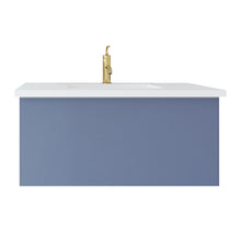 Load image into Gallery viewer, Vitri 36&quot; Nautical Blue Bathroom Vanity with VIVA Stone Solid Surface Countertop