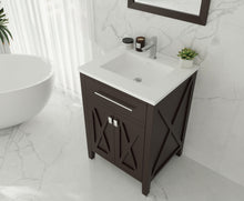 Load image into Gallery viewer, Wimbledon 24&quot; Brown Bathroom Vanity with Countertop