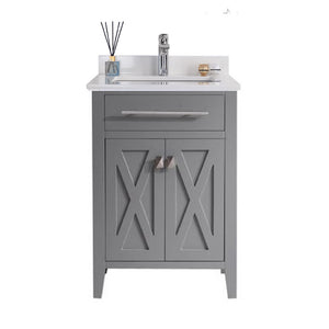 Wimbledon 24" Grey Bathroom Vanity with Countertop