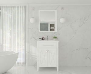 Wimbledon 24" White Bathroom Vanity with Countertop