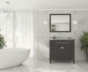 Wimbledon 36" Espresso Bathroom Vanity with Countertop