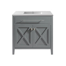 Load image into Gallery viewer, Wimbledon 36&quot; Grey Bathroom Vanity with Countertop