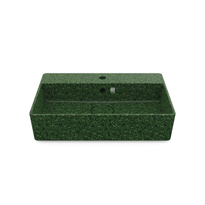 Eco Vessel Sink Cube60 w/ Tap Hole I Washbasin I Moss | SPAFAIR