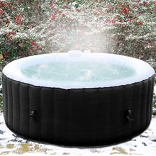 Load image into Gallery viewer, ALEKO Round Inflatable Hot Tub With Cover 2-4 Person - 210 Gallon - Black &amp; White I SPAFAIR