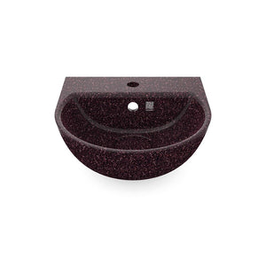 Wall-mounted Eco Bathroom Sink Soft40 w/ Tap Hole I Berry | SPAFAIR