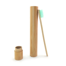 Load image into Gallery viewer, Natural Bamboo Wooden Toothbrush With Holder